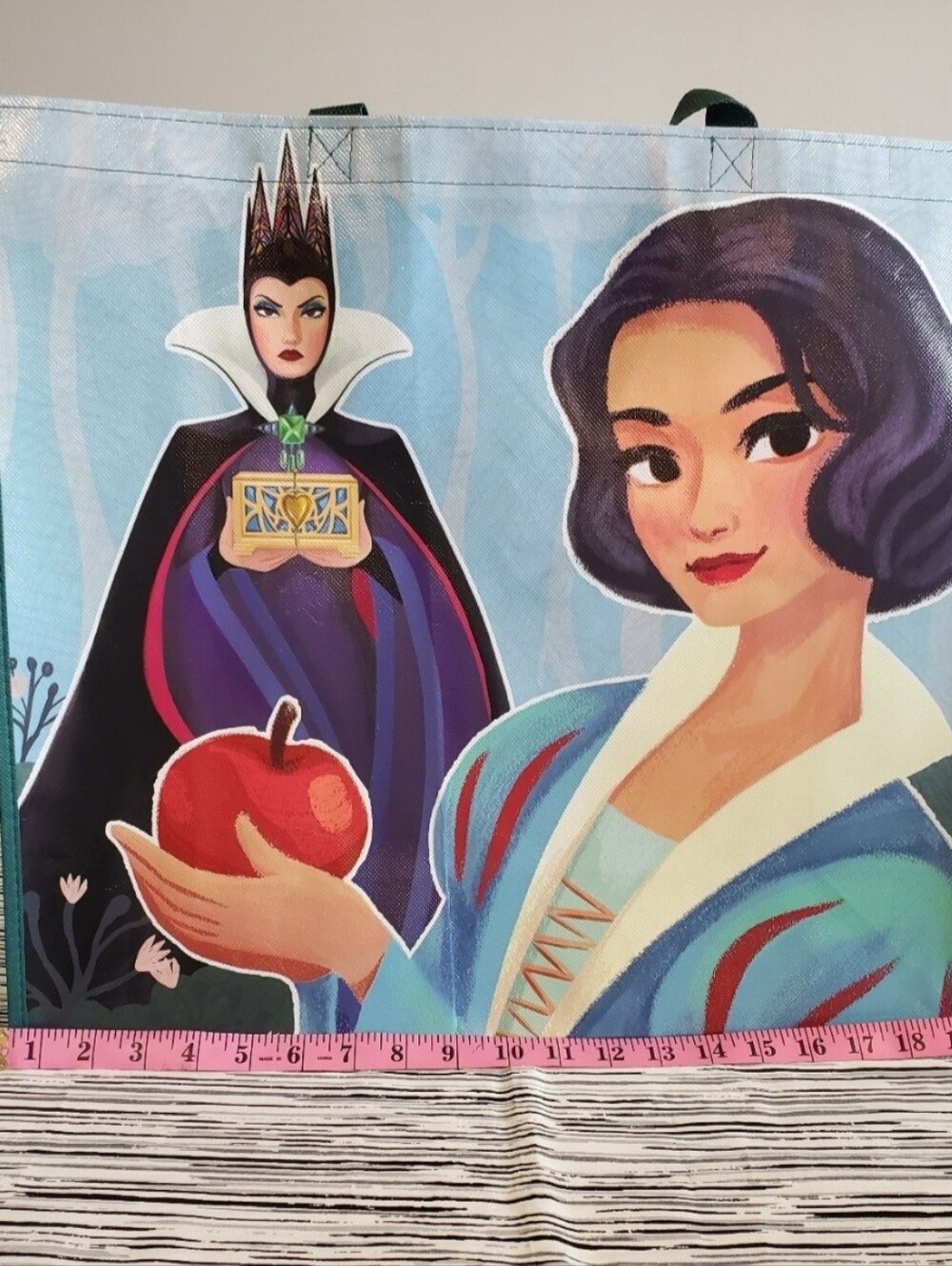 Snow White XL Reuseable Tote Bag 17in x 19in